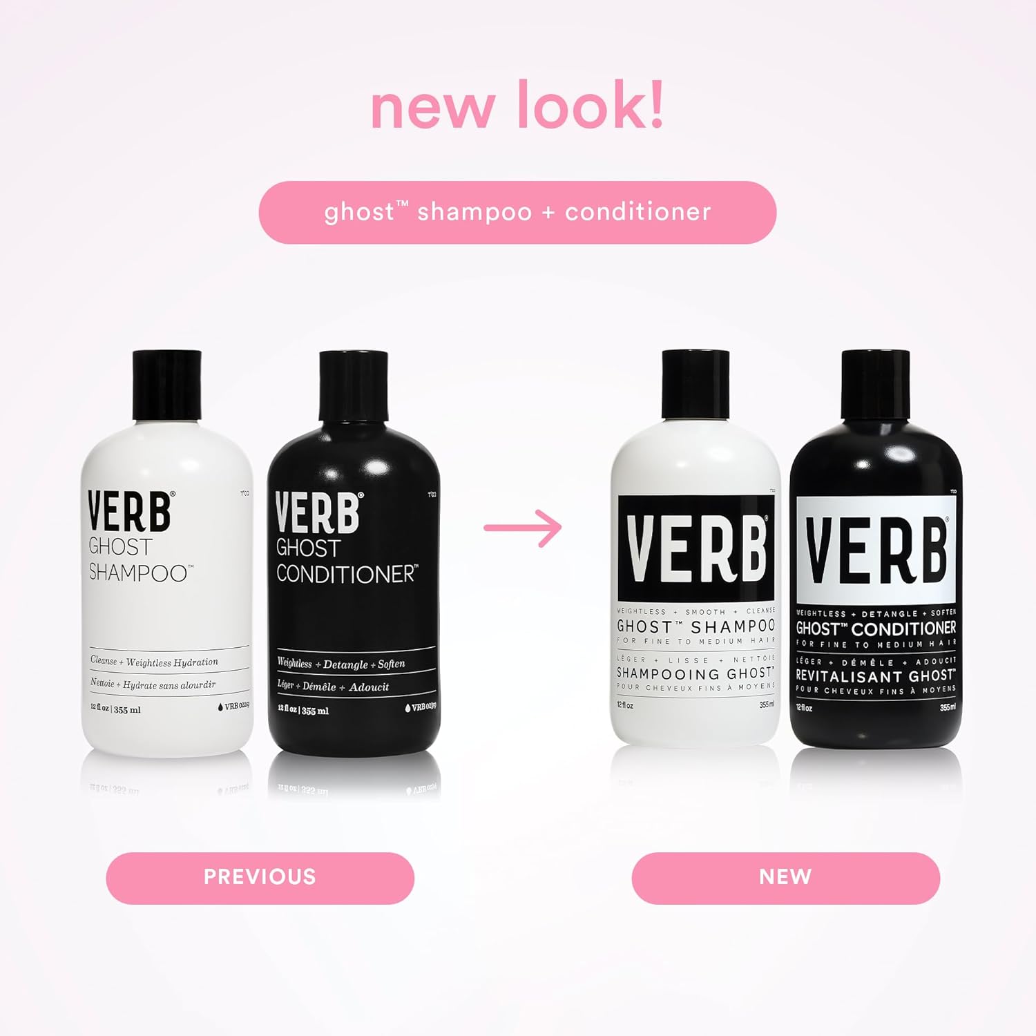 VERB Ghost Shampoo & Conditioner Duo Set - Lightweight, Nourishing Formula for All Hair Types