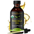 Mother Nature USDA Organic Moringa Seed Oil, 100% Pure, Cold-Pressed, Unrefined Oil for Face, Skin Care & Hair Growth, Aceite de Moringa para la Cara, Anti-Aging. Non-GMO & Gluten Free (4 Oz)