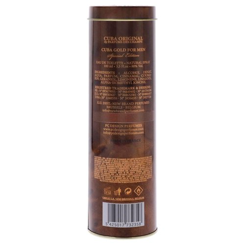 Cuba Gold Eau De Toilette Spray for Men - Special Edition | 3.4 Ounce Fragrance