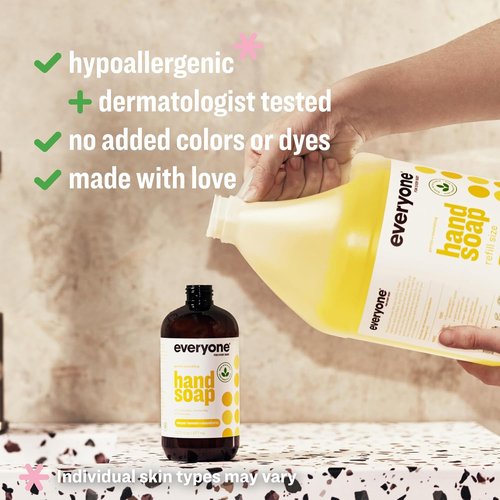 Everyone Liquid Hand Soap Refill - Meyer Lemon & Mandarin | 1 Gallon, Essential Oils for Kitchen & Bathroom
