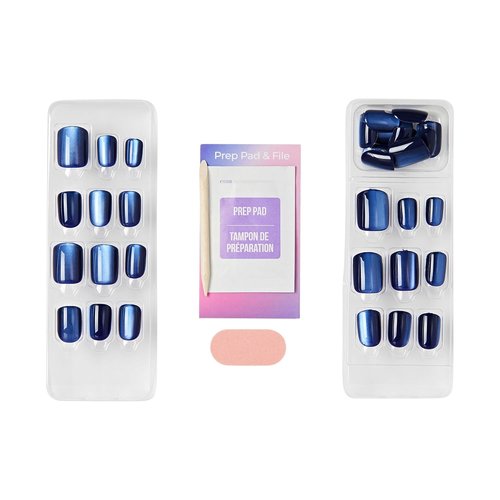 KISS imPRESS Press-On Nails - Velvet Romance Purple | Short Squoval Shape, 30 Nails & Accessories Included