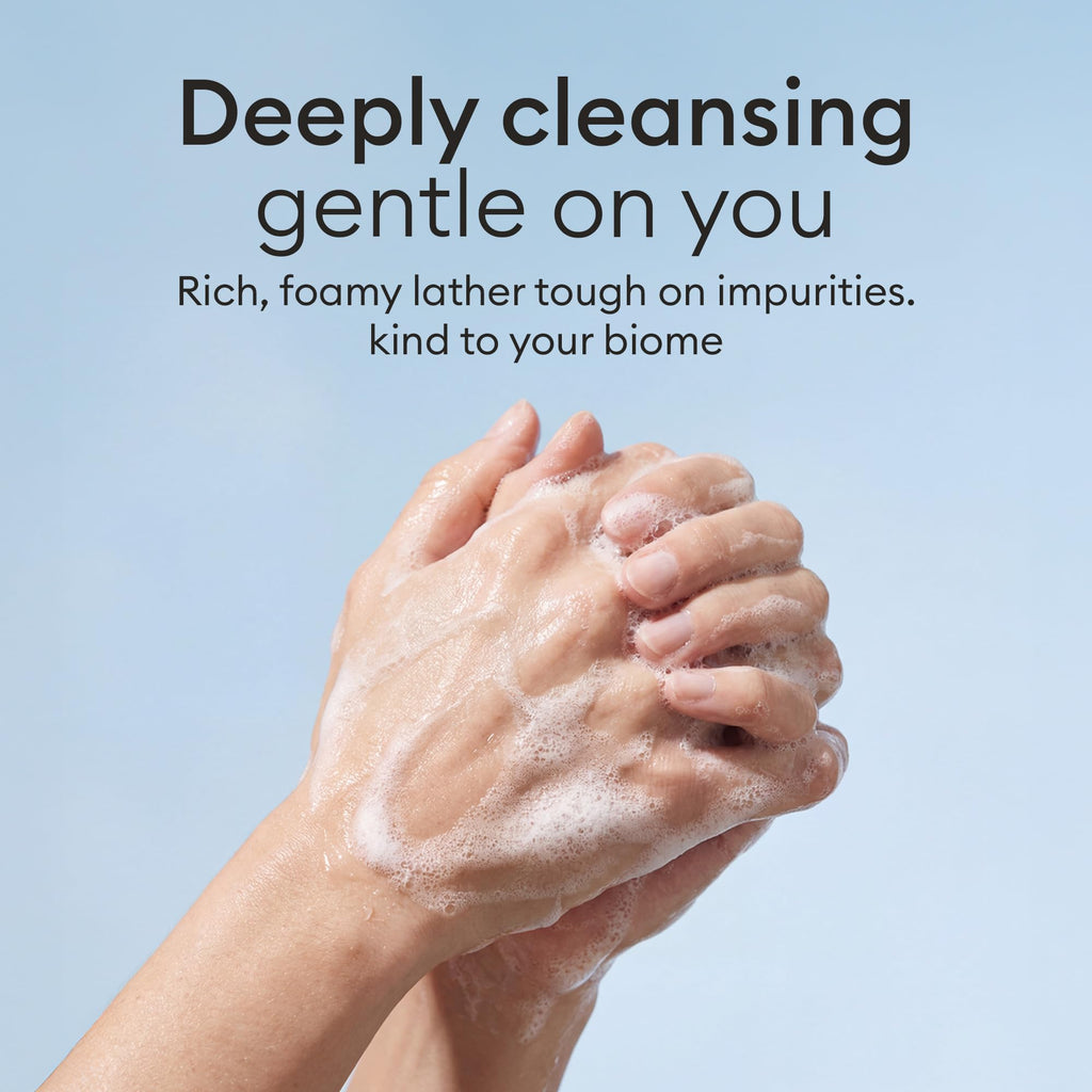 Vove Hand Soap Starter Set with Refillable Light Glass Pump Bottle & 3 Refills, Mandarin Geranium & Cedarwood, Powder-to-Gel with Aloe Vera & Cactus Extract, Plant-Based Formula, Plastic-Free