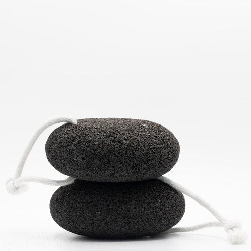 RDRKR 2-Pack Natural Lava Pumice Stone for Feet & Hands – Callus & Corn Remover for Cracked Heels, Hard Dry Skin Exfoliator, Volcanic Foot Scrubber Pedicure Tool (Black)