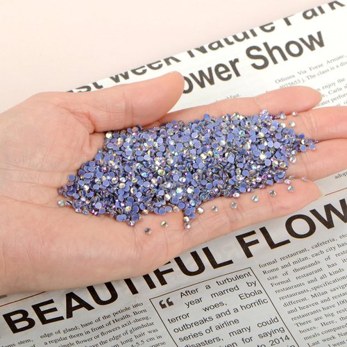 LPBeads 8000 Pieces SS10 Paradise Shine Hotfix Rhinestones Flatback Round Crystal Glass Rhinestones Gems for Crafts Nail Face Art Clothes Shoes Bags DIY