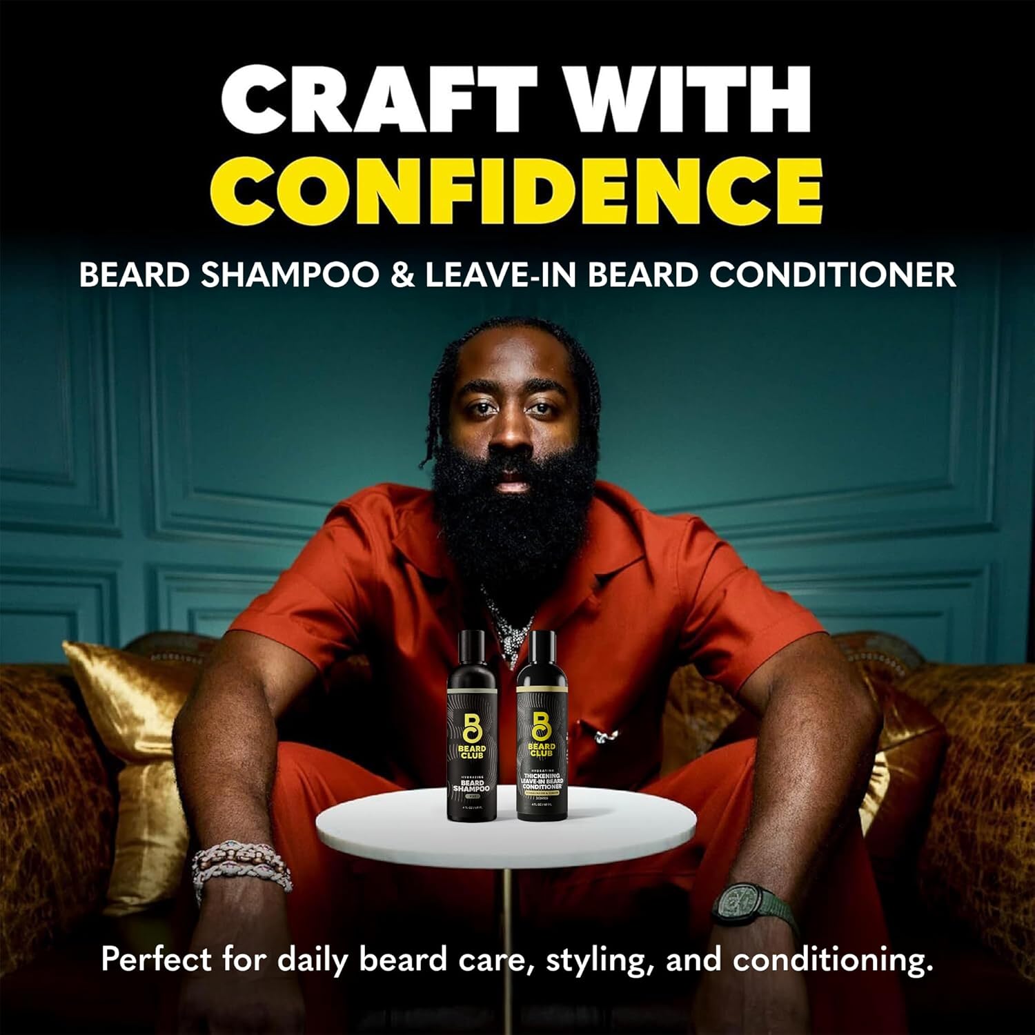 The Beard Club Beard Wash & Conditioner Set - Hydrating Shampoo & Leave-In Conditioner for Men | Grooming Gift Kit