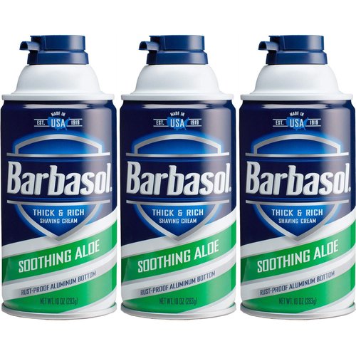 Barbasol Soothing Aloe Skin Thick And Rich Shaving Cream 10 Oz (Pack of 3) by Perio