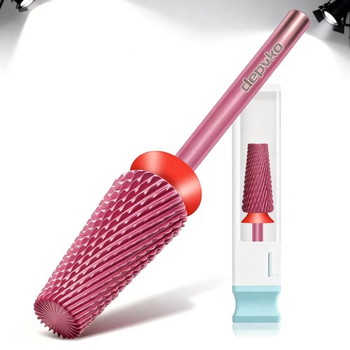 5-in-1 Nail Drill Bit Carbide: 3/32" Shank Nail Bits Quickly Remove Gel, Acrylic, Hard Gel Perfect for Debulking, Shaping Nails, Sealing Cuticles & Removing Rhinestones Left and Right Handed