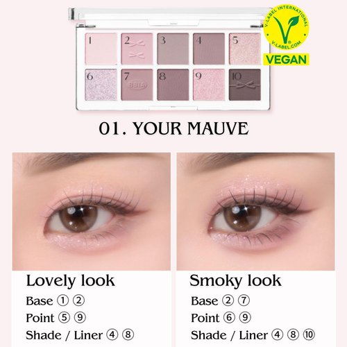 BBIA Essential Eye Palette - Buildable & Blendable Eyeshadow Palette Matte Finish & Gorgeous Shimmer Glitter Pearls Warm Cool Natural Shade Soft Shadow Colors Vegan Korean Makeup (01 YOUR MAUVE)
