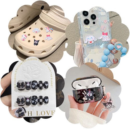 140 Pcs Nail Charms,7 Styles 3D Slime Charms Nail Decorations Flatback Resin Charm for DIY Nail Art Decorations Supplies,Hair Clips,Jewelry Making and Phone Cases Etc