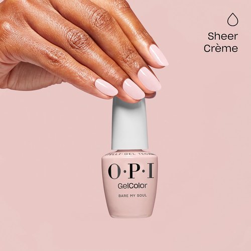 OPI GelColor Gel Nail Polish Trio - Iconic Sheer Nude Shades | Funny Bunny, Soft White + Bubble Bath, Nude Pink + Bare My Soul, Soft Beige Crème