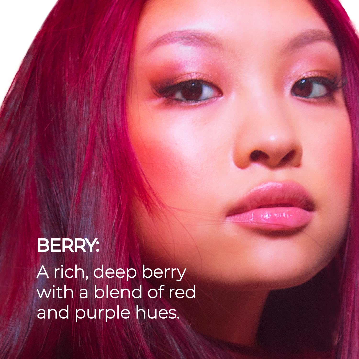 XMONDO Hair Color - Berry Semi-Permanent Color | Vegan Formula with Hyaluronic Acid, 8 Fl Oz