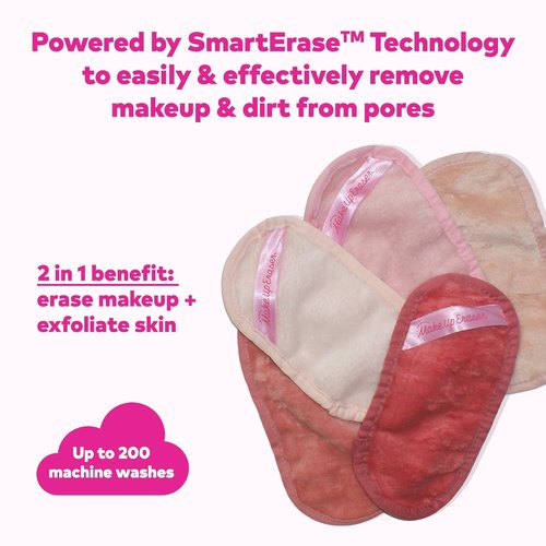 MakeUp Eraser Mini PRO 5-Pack Gift Set - Effortlessly Remove All Makeup With Just Water | Includes Waterproof Mascara, Eyeliner, Foundation, Lipstick, and More