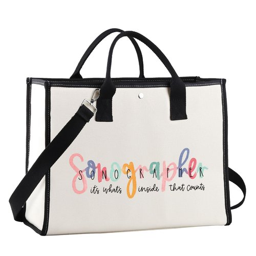 JNIAP Sonographer Makeup Bag Sonographer Gifts Ultrasound Tech Gifts Radiologist Zipper Bag Radiology Gift (Sonographer Tote)