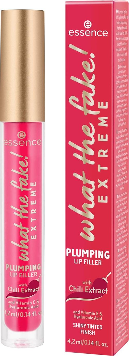Essence | What The Fake! Plumping Lip Filler - Chili Oil Infused for Fuller Lips | pH-Reactive Tint | Vegan & Cruelty-Free (03 | Oh My Chili)