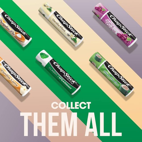 ChapStick Classic Spearmint Lip Balm - 12-Pack of Cool & Refreshing Moisturizer, 0.15 Oz Each