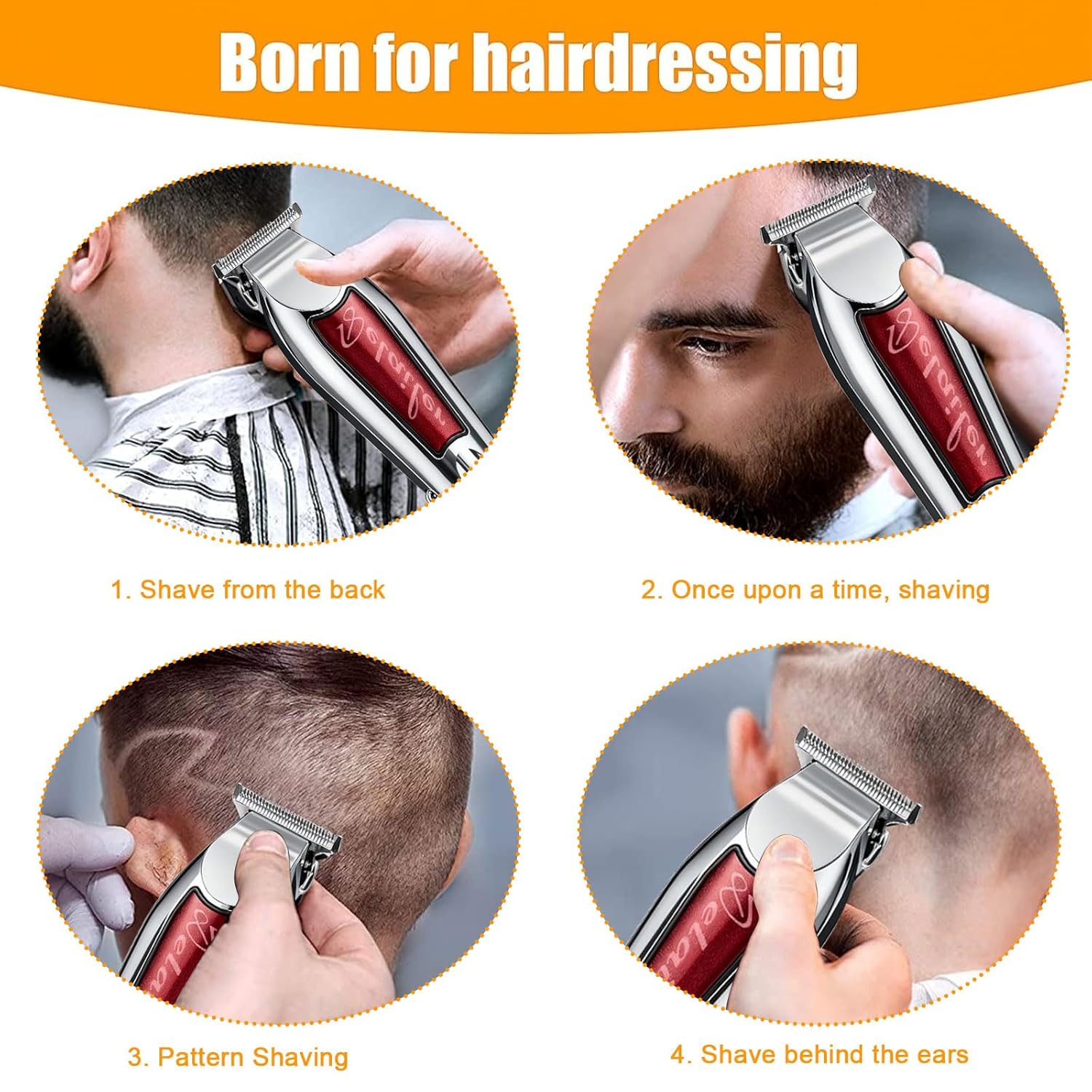 Wahl 5 Star Detailer Li Trimmer Blades - Adjustable Stainless Steel Zero-Gap Replacement (Black)