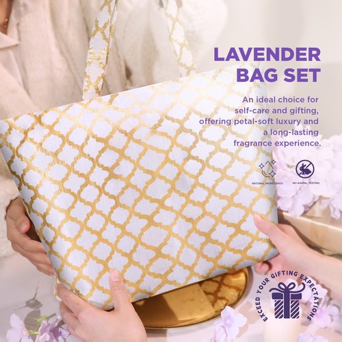 Spa Luxetique Gift Baskets for Women 15PCS Lavender Bath and Body Gifts Set Bath Sets for Her Skin Care Sets for Women Anniversary Valentine Gifts for Women Wife Girlfriend