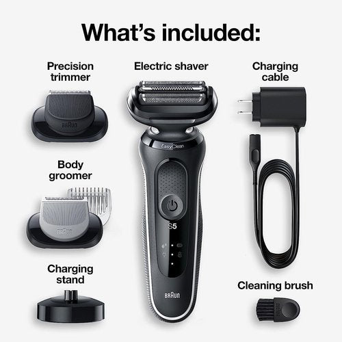 Braun Electric Razor - Waterproof Foil Shaver Series 5 5050cs | Wet & Dry Shave with Beard Trimmer & Groomer