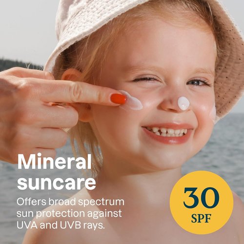 ATTITUDE Mineral Sunscreen - SPF 30 for Babies & Kids | EWG Verified, Unscented, 2.6 Oz