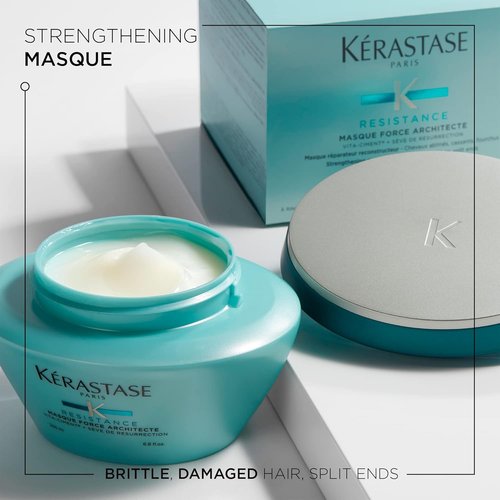 Kerastase Resistance Force Architecte Hair Mask - Reconstructs Dry, Damaged Hair with Ceramides & Pro-Keratin Complex