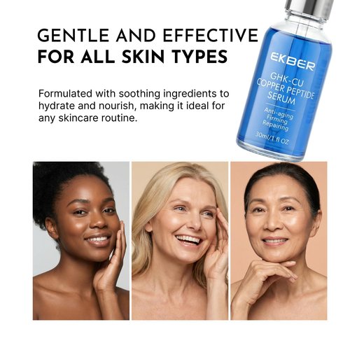 GHK-Cu Peptide Copper Peptides Serum for Face - Topical GHKCu with Hyaluronic Acid for Healthy Aging - Multi-Peptide Formula to Promote Collagen Support Fine Lines Firming Skin Elasticity Hydration