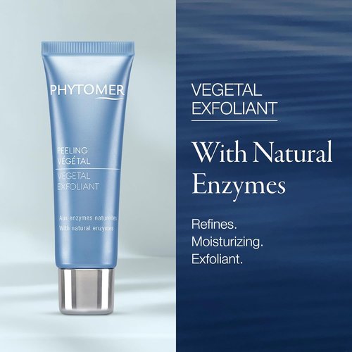 PHYTOMER Gentle Face Exfoliator - Natural Enzyme Formula for Refined Skin Texture | 50ml Eco-Friendly Cleanser