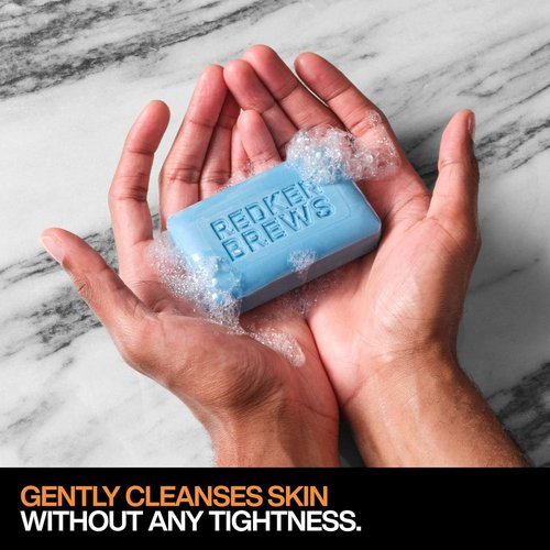 Redken Brews Men's Cleanse Bar - Multi-Purpose Soap for Face & Body, Moisturizing & Fresh Scent, 5.3 Fl Oz