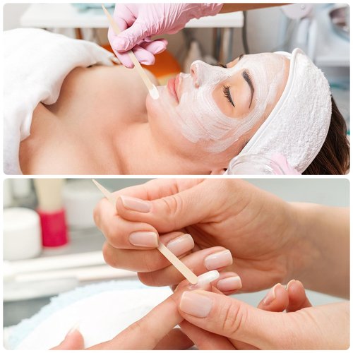 EWVVSS 1200-Pcs Eyebrow Wax Sticks for Hair Removal, Small Wooden Waxing Sticks, Wax Spatulas Sticks, Precision Brow Wax Sticks, Applicator Sticks for Facial Waxing