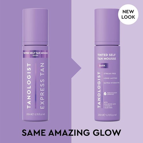 Tanologist Dark Self Tan Mousse - Streak-Free Tinted Formula for Natural Glow | 6.76 fl. oz/200 ml