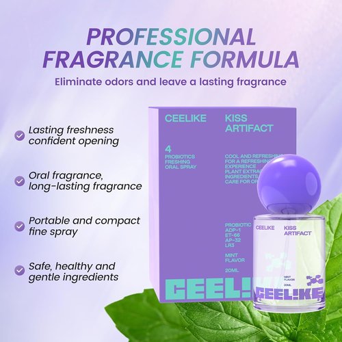 CEELIKE Oral Spray - Fresh Breath, Mint & Lemon Flavors, 20ml (Pack of 2) - Natural Freshness for Daily Oral Care