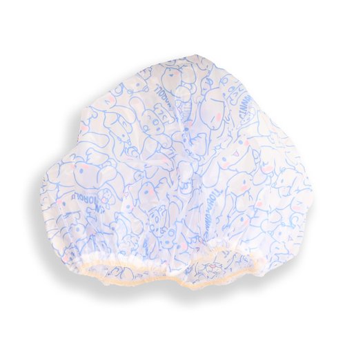 Kitty, Cinnamoroll & Kuormi-Bunny Shower Caps for Women 2 Pack - Reusable Cute Kawaii Waterproof Hair Cover, One Size Fits All Hair Lengths, Perfect Shower Cap for Long Hair Use (Cinnamoroll 2 Pack)