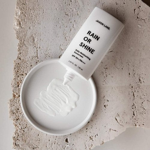 RAIN OR SHINE Anti-Aging Face Sunscreen SPF 50 - Clear Skin Formula with Green Tea & Hyaluronic Acid, 2.03 Oz