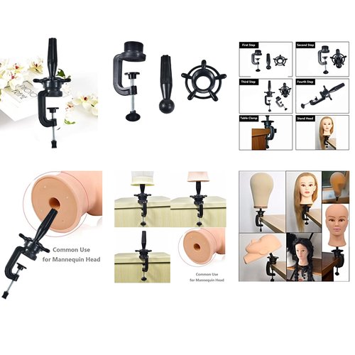 RUISIMEI Bald Mannequin Head Male Professional Cosmetology Manikin Head for Wig Making, Display wigs, eyeglasses, hairs, T pins,with Free Clamp