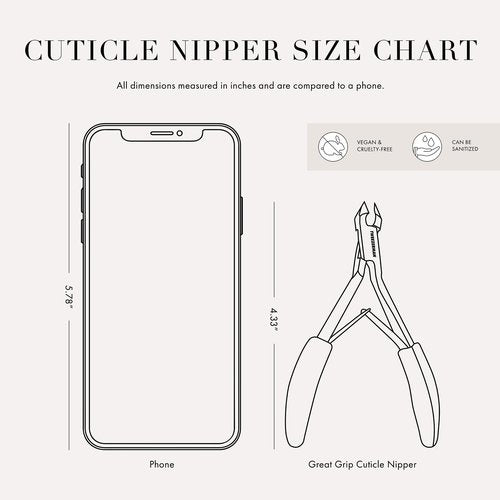 Tweezerman Great Grip Cuticle Nipper (Black/Stainless Steel)