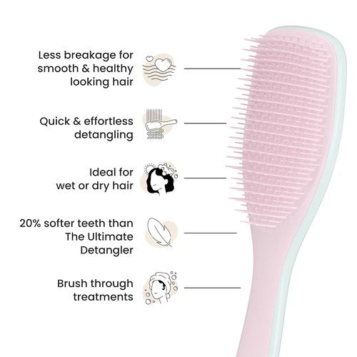Tangle Teezer Fine Detangler Brush - Effortlessly Reduces Breakage for Fine Hair | Marshmallow Pink & Mint
