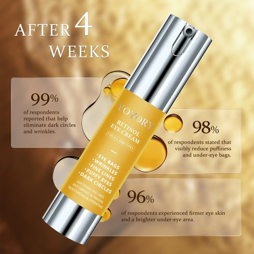 Retinol Under Eye Cream - Anti-Aging Eye Cream for Dark Circles and Puffiness, Eye Bags, Wrinkles Fine Lines Skin Care Treatment Hydrates & Lifts Valentine's day gifts (20ml)