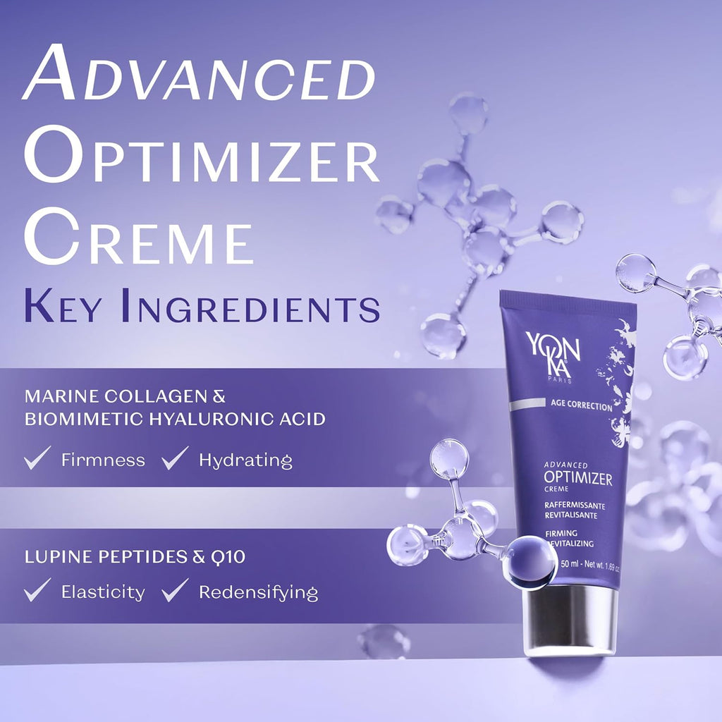 Yonka Advanced Optimizer Crème - Anti-Aging Face Cream for Firm, Tight Skin | Hyaluronic Acid Moisturizer | 1.69 oz