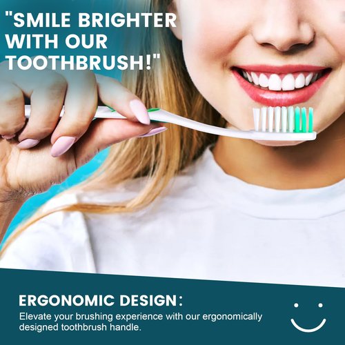Navona 300 PCS Premium Toothbrushes Bulk, Individually Wrapped Toothbrushes, Disposable Toothbrush, Medium Soft Bristle Bulk Toothbrushe for Travel Hotel Donation, Ergonomics Handle