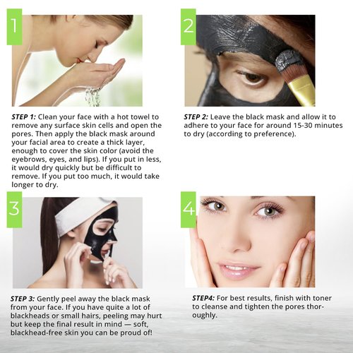 Blooskim Blackhead Remover Mask for Face: Black Peel Off Face Mask – Charcoal Peel Off Face Mask for Oily & Combination Skin – Refreshing Botanical Formula, 2.8 fl oz