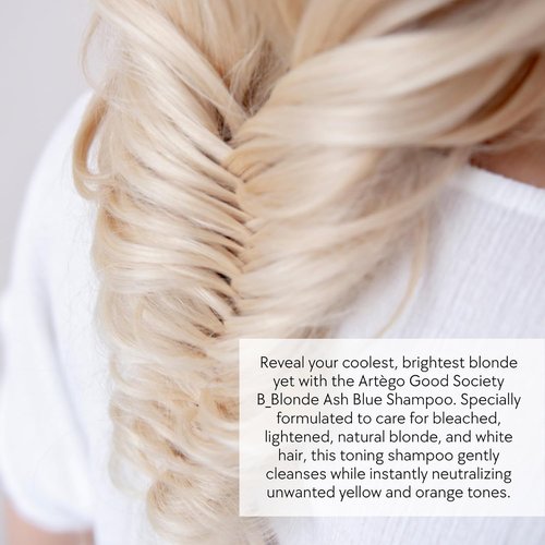 Artègo Good Society B_Blonde Ash Blue Shampoo - Tone Neutralizing for Blonde & Bleached Hair (8.5 oz)