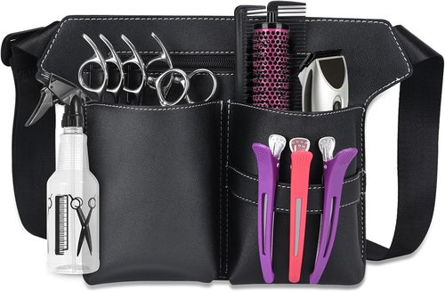 Noverlife Hairdresser Scissor Bag - Professional PU Leather Waist Pouch for Hairstylists | Tool Storage Holster
