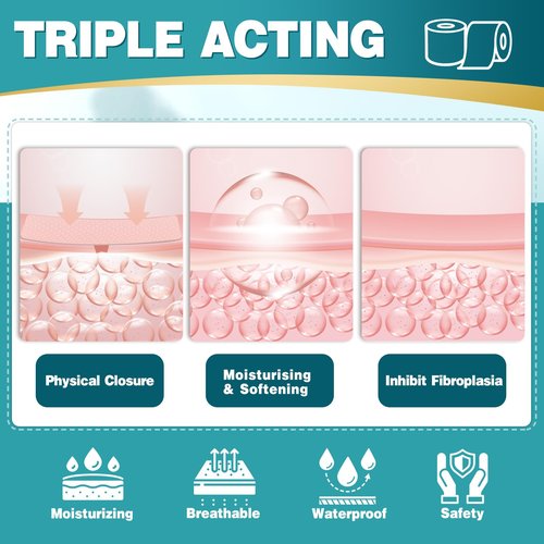 Aheroi Silicone Scar Tape, 1.6"x200" Silicone Scar Sheets(2 Rolls-5M)Medical Grade Scar Sheets for Surgical Scars, Soft Scar Patches Reusable Scar Removal Strips,Effective C-Section Keloid Tummy Treat