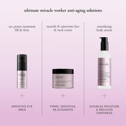 Philosophy Ultimate Miracle Worker Face & Neck Cream - Nourishing Retinol & Ceramides - Smooths Fine Lines & Wrinkles