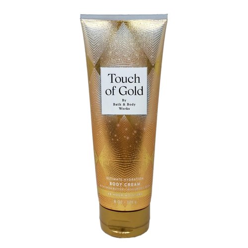 Bath & Body Works Touch of Gold Body Wash & Cream Duo Set with Natural Oats Bar Soap - Full Size