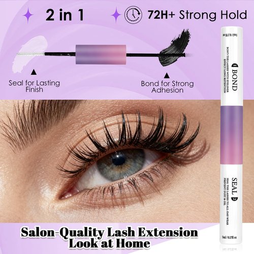 Lash Clusters Kit 640pcs 30D 40D 50D 60D D Curl 9-16mm Individual Lashes Fluffy Wispy Lightweight Thin Band DIY Eyelash Extensions with Bond and Seal + Tweezers for Beginners At Home Natural Full Look