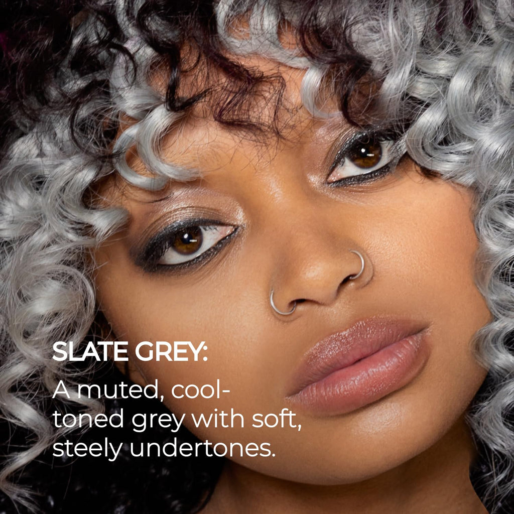 XMONDO Hair Color - Slate Grey Semi-Permanent Color | Vegan Formula with Hyaluronic Acid, 8 Fl Oz