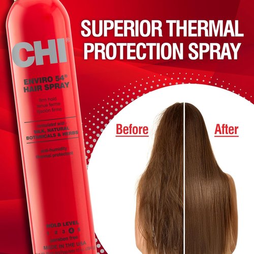 CHI Enviro 54 Hairspray - Firm Hold Lightweight Spray for Secure Hairstyles | 10 Oz, Sulfate & Paraben-Free