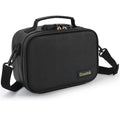 Gosstek PU Leather Smell Proof Carrier Bag with Combination Lock, Premium Multi-Use Organizers Box Case, Durable Container Pouch for Home and Travel, Black, Medium.