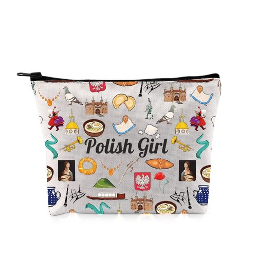 G2TUP Funny Lover Makeup Bag - Polish Landmarks Cosmetic Bag - Vacation Gift Souvenir