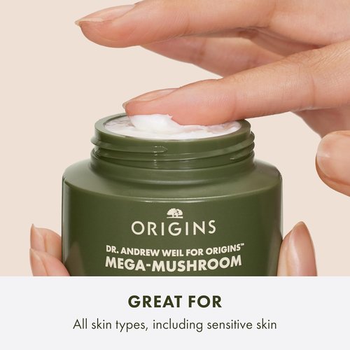 Origins Mega-Mushroom Soothing Cream - Visibly Soothes Skin with Reishi Mushroom, 1.7 Fl Oz